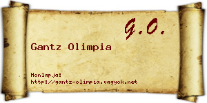 Gantz Olimpia névjegykártya